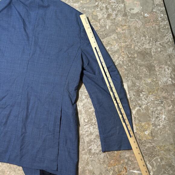 Suitsupply Blazer Mens 44L Pure Wool Sienna Single Breasted Houndstooth Canonico - Picture 14 of 16